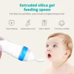 Xunyi, Silicone Baby Squeeze Nursing Bottle with Spoon - Image 2