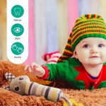 Moon, Soft Rattle Plush Toy & Teether - الصورة 3