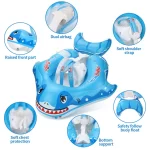 SwimBobo, Swimming Ring Floating with Canopy- Shark, 1-4 Years - الصورة 3