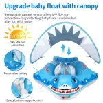 SwimBobo, Swimming Ring Floating with Canopy- Shark, 1-4 Years - الصورة 5