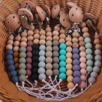 Silicone Wood Pacifier Chain Clip - الصورة 3