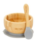 Milk it Baby, Suction Bamboo Bowl & Spoon Set