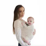 mushie Baby Wrap Carrier 100% Organic Cotton (Ivory)