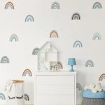 Blue Rainbow Wall Stickers 6 sheets/pack (PA183)