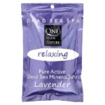 One with Nature, Dead Sea Spa, Mineral Salts, Relaxing, Lavender, 70g.