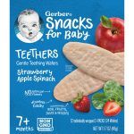 Gerber, Baby Snacks, Teethers, Gentle Teething Wafers, Strawberry, Apple and Spinach,