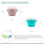 ⁦melii Snap & Go Baby Food Storage Containers with lids - 10pcs.⁩ - الصورة ⁦5⁩