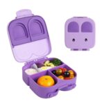 Bento Lunch BOX with flexible silicone lid - purple