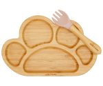 Milk it baby, Bamboo Tableware - Tiger Paw Suction Plate & Fork Set