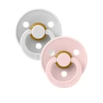 Bibs Colour Natural Rubber Latex Pacifier (2- Pack) - Haze/ Blossom