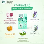 ⁦Happy Noz, Organic Onion Sticker, Anti- Virus + Turmeric Oil, 6pcs. - 0+ Months⁩ - الصورة ⁦4⁩