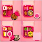 ⁦Bento Lunch Box with Thermos Food Jar - PINK⁩ - الصورة ⁦2⁩