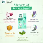 ⁦Happy Noz, Organic Onion Sticker, Anti- Virus + Turmeric Oil, 6pcs. - 0+ Months⁩ - الصورة ⁦4⁩