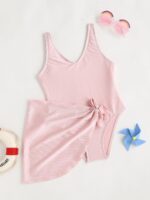One-Piece Swimsuits for little girl with a Beach Skirt - Image 2