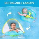  SwimBobo, Swimming Ring Floating with Canopy- Blue Penguin - الصورة 3