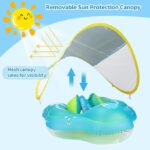  SwimBobo, Swimming Ring Floating with Canopy- Blue Penguin - الصورة 5