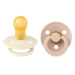 ⁦Bibs Colour Natural Rubber Latex Pacifier (2pcs) - Ivory/Blush⁩ - الصورة ⁦2⁩