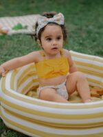 Floral Print Bow Front, Bikini Swimsuit & Headband - Image 4