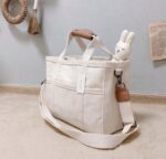 Multi-purpose handbag with long belt- Beige - الصورة 8