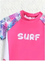 ⁦Pink Surf Short & Shirt swimsuit set⁩ - الصورة ⁦3⁩