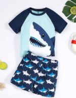 T-shirt and short shark swim set