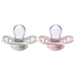 BIBS Supreme Silicone Symmetrical Nipple Pacifier (2 pcs.) - Haze/Blossom