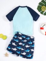 T-shirt and short shark swim set - Image 2