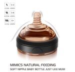 ⁦HeorShe, Ultra-Wide Neck Baby Bottle Replacement Nipple- Medium⁩ - الصورة ⁦4⁩
