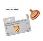 ⁦HeorShe, Ultra-Wide Neck Baby Bottle Replacement Nipple- Medium⁩ - الصورة ⁦5⁩