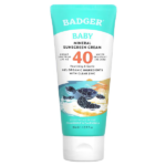 Badger, Baby Mineral Sunscreen Cream, SPF 40, Chamomile & Calendula, 87ml.