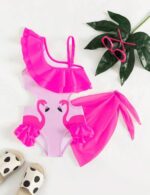 Pink flamingo swimsuit