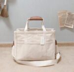 Multi-purpose handbag with long belt- Beige