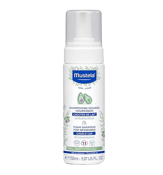 Mustela, Foam Shampoo, Cradle Cap- Newborn, Mamas Boutique