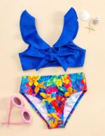 Girl floral swimsuit