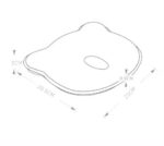 Head Shaping Pillow, Memory Foam with cover - Grey - Image 5