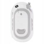 Folding Thermo Bathtub with Pillow- Grey
