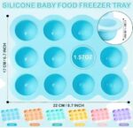 ⁦Stackable Silicone food freezer tray⁩ - الصورة ⁦3⁩