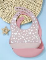 Silicone Bibs- Printed Heart, 2pcs. - الصورة 5