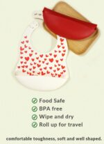 Silicone Bibs- Printed Heart, 2pcs. - الصورة 3