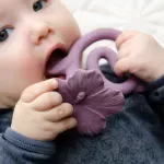 Natruba, Natural Rubber, Teether Hawaii Flower- Purple - Image 4