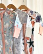 Kynd Blue/ Grey/ Pink Baby Zipper Sleepsuits, 3 Pack - الصورة 4