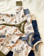 Kynd Green/ Blue/ Navy Baby Zipper Sleepsuits, 3 Pack - الصورة 3