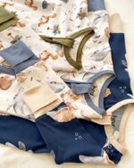 Kynd Green/ Blue/ Navy Baby Zipper Sleepsuits, 3 Pack - الصورة 4