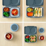 ⁦OmieLife Up Bento lunchBox With Thermos And Ice Pack - Graphite⁩ - الصورة ⁦4⁩