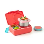 OmieLife Up Bento lunchBox With Thermos And Ice Pack - Cherry Pink - Image 2