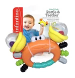 Infantino Sand Crab Rattle & Teether- 0+ Month - الصورة 2
