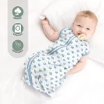 Moon Organic Sleep Sack Pack of 2- Blue/ Elephant - الصورة 2