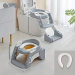 Collapsible Toilet Potty Ladder- Grey - الصورة 6