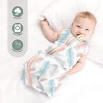 Moon Organic Sleep Sack Pack of 2- Pink/leaves, S/M 0-6M - الصورة 2