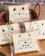 Random Cartoon Pattern Transparent Sandwich Bags - الصورة 5